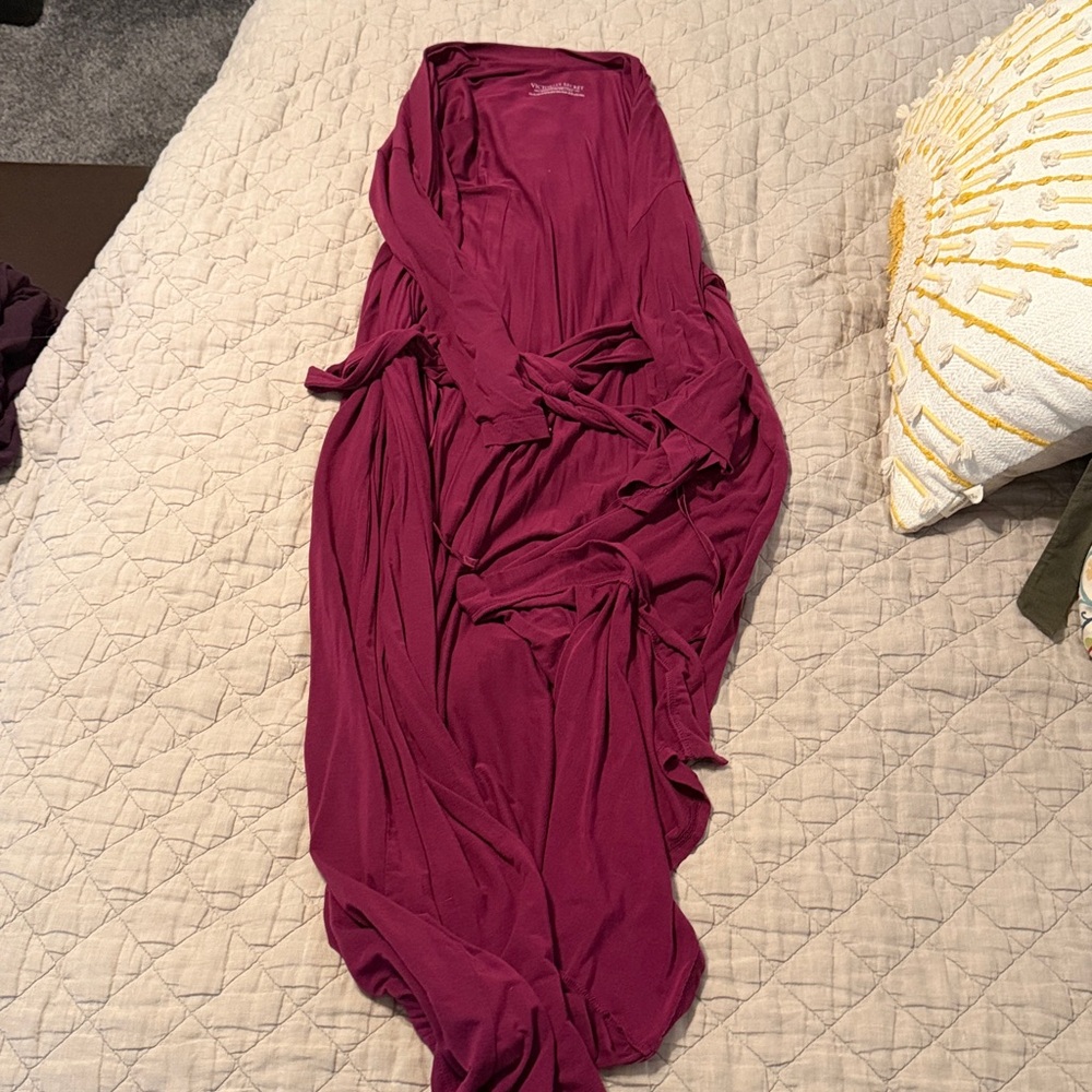 Victoria Secret Maroon Modal Robe